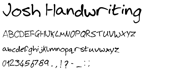 Josh Handwriting font